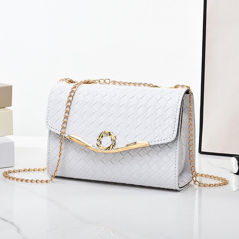 

2025 Жіноча Модна Плетена Лакована Шкіряна Сумка Через Плече Кроссбоді з Ланцюжком Small