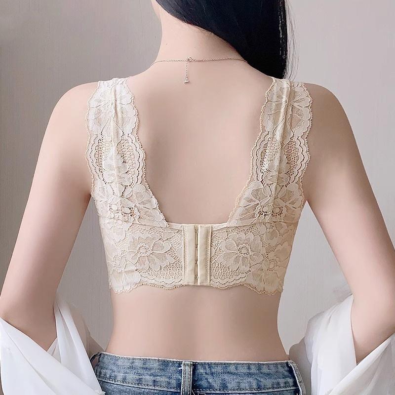 Krásné spodní prádlo na záda Dámská tenká prodyšná podprsenka bez kostic Plný košíček Velká velikost Tílko Podprsenka