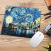 Van Gogh Gamer Play Mats Rubber Art Flower Mouse Pad Small Size 18x22cm Gaming Mouse-pads for Office Desk Mat Office Setup