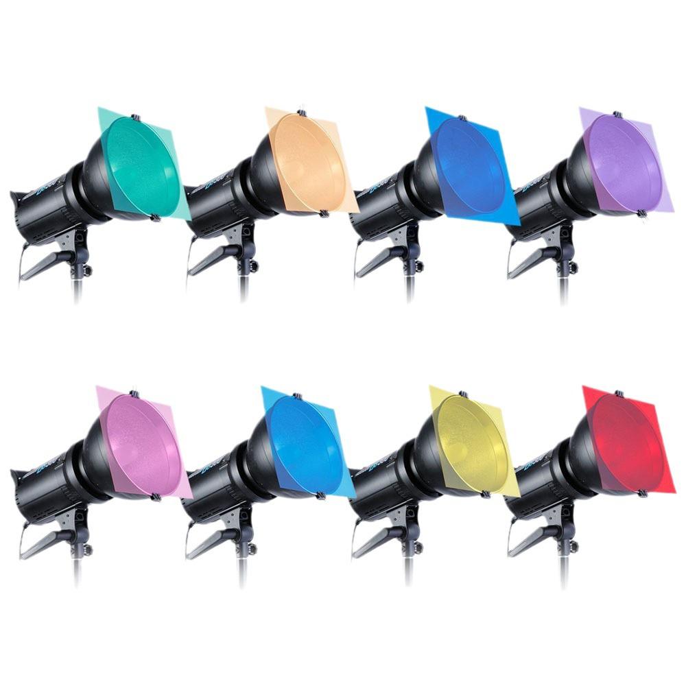20-Color Camera Flash and Filter Set: 12-Color 30CM & 8-Color Temperature Filters