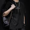 Cotton Short Sleeve T Shirt Black White Fashion All Match Breathable Summer Sport T-shirt Men Top