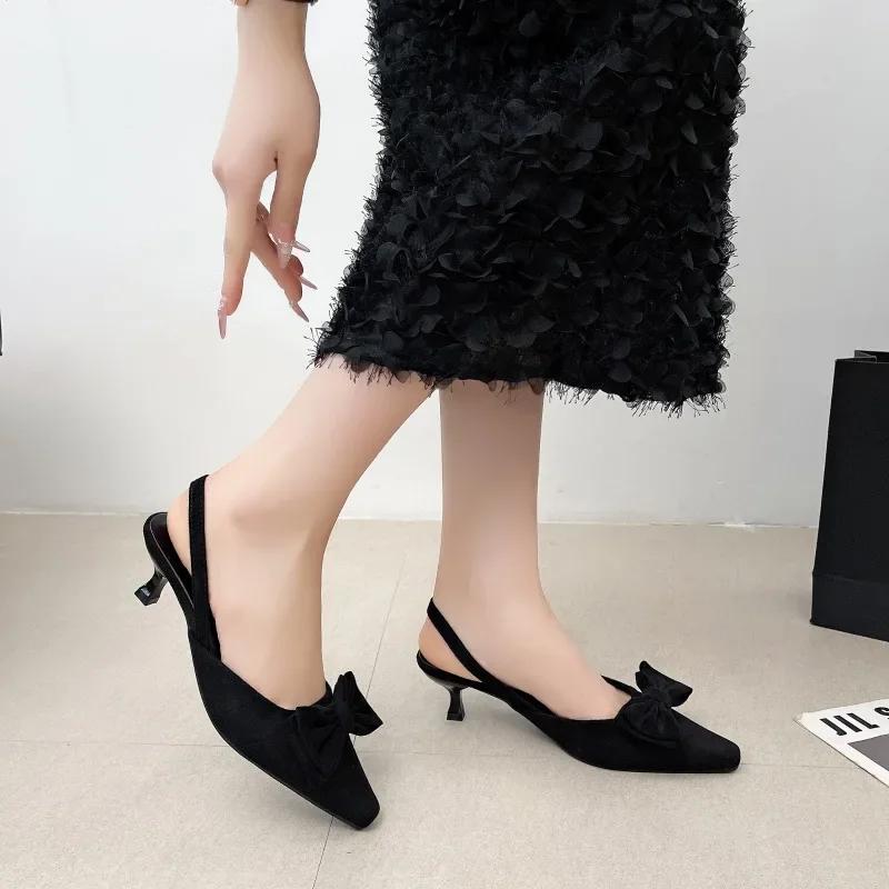 Women's High Heels New 2025 Slingbacks Butterfly-knot Office and Career Fashion  Heels Women Classic Light Shoes for Women