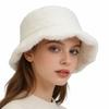 Plush Fisherman Cap Thick Warm Fluffy Winter Cap Fashionable Winter Bucket Hat  Cold Weather