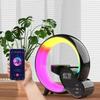 Smart Night Light For Kid Bedroom Bedside Wake Up Alarm Clock Atmosphere Light Multifuction Bluetooth Speaker Wireless Charger