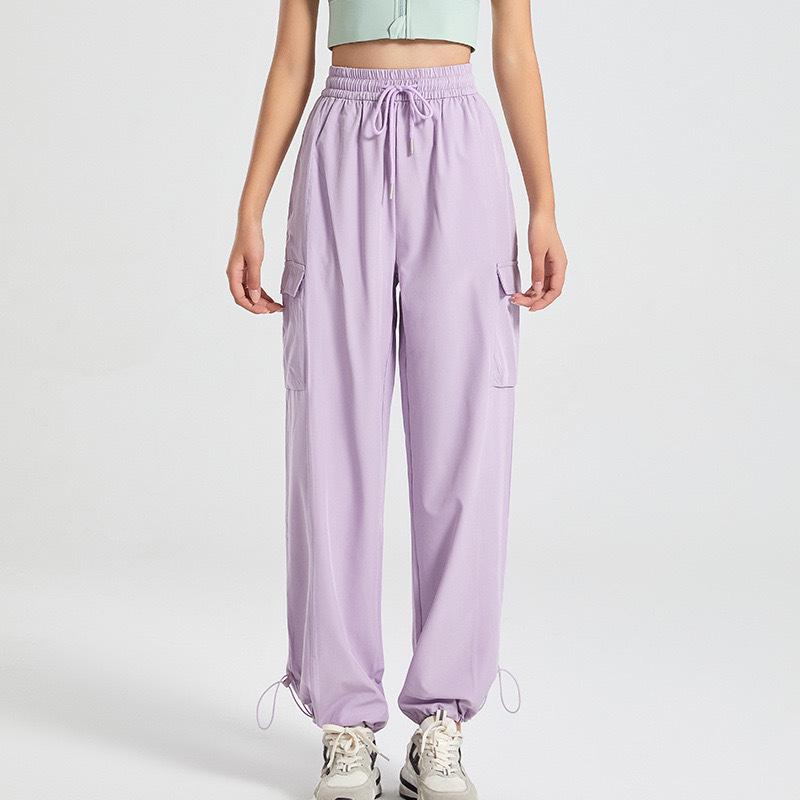 

Женские быстросохнущие брюки карго для йоги больших размеров - Утягивающие, Легкие, С высокой талией, Эластичные Повседневные Длинные брюки 5XL светло-фиолетовый