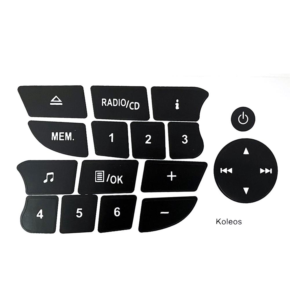 

Наклейки для ремонта кнопок автомобиля, черные наклейки для ремонта кнопок, аксессуары для Twingo, Renault Clio и Megane 2009-2011 чёрный