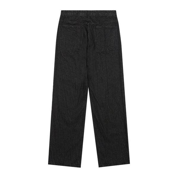 MARBETE Cracked Wide Denim Black