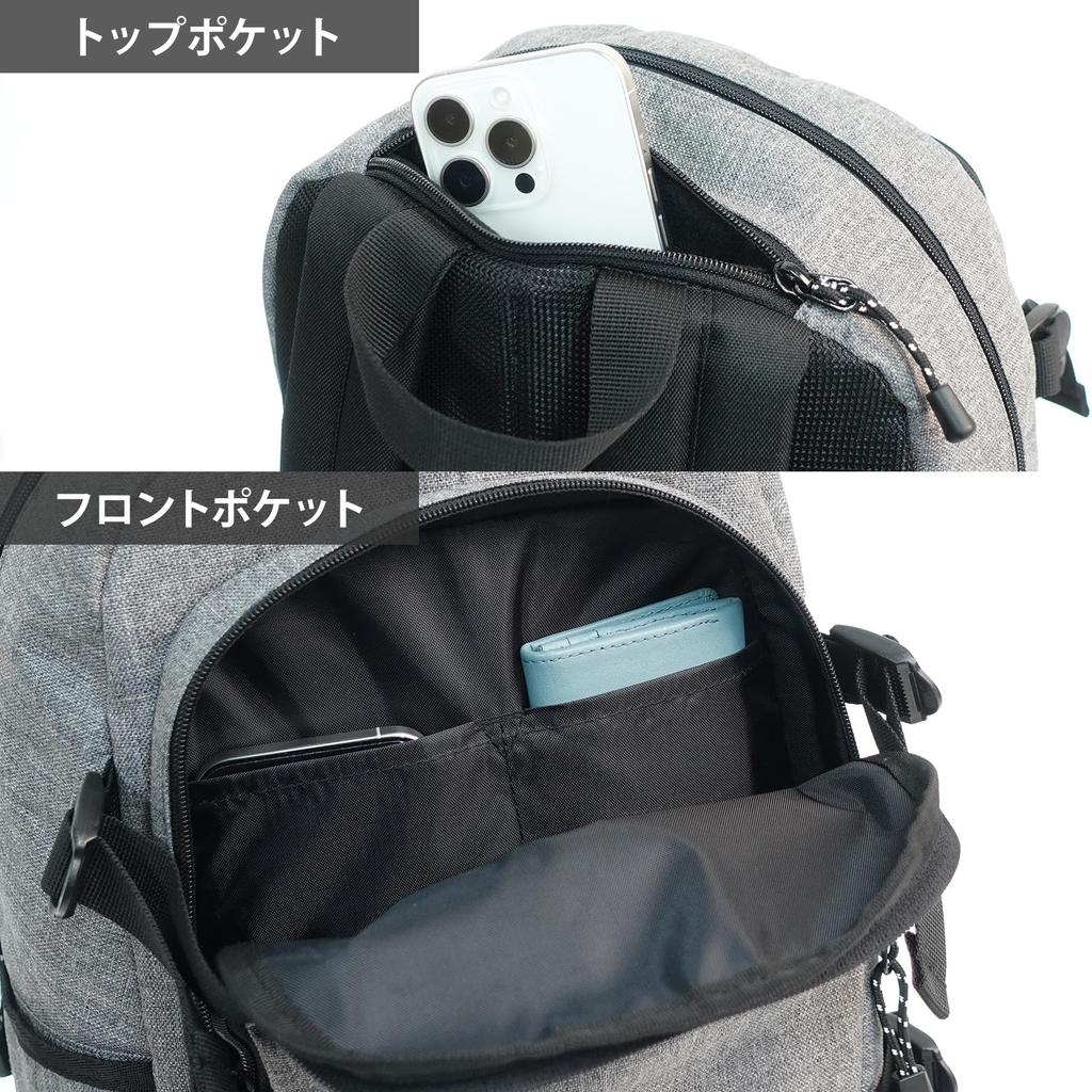 Outdoor Products Rucksack, Großes Fassungsvermögen, A4-Größe Aufbewahrung, PC-Aufbewahrung, Mehrere Taschen, D-Ringe, Klappenlos, Fulcrum