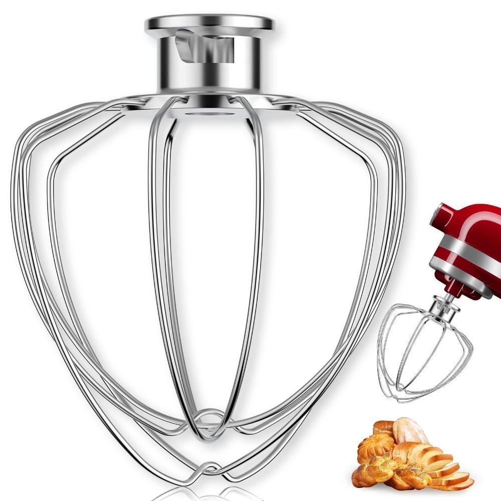 4.5 Quart 5 Qt Whip Attachment Heavy Duty Heavy Cream Beater Balloon Whisk for K45WW Mayonnaise