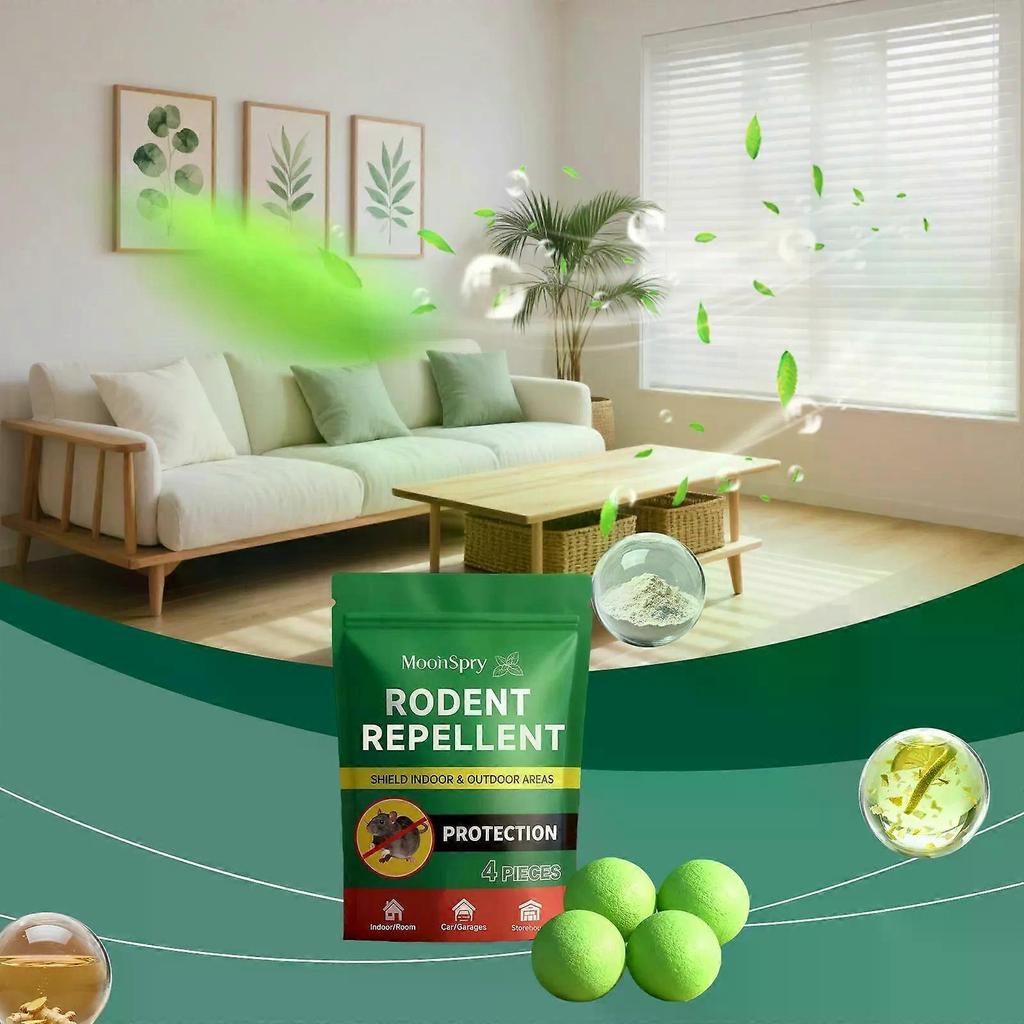 Mouse Rodent Repellent Balls, Peppermint Oil Balls for Indoor and Outdoor, Safe for Pets and Family, Effective Against Mice, Cockroaches