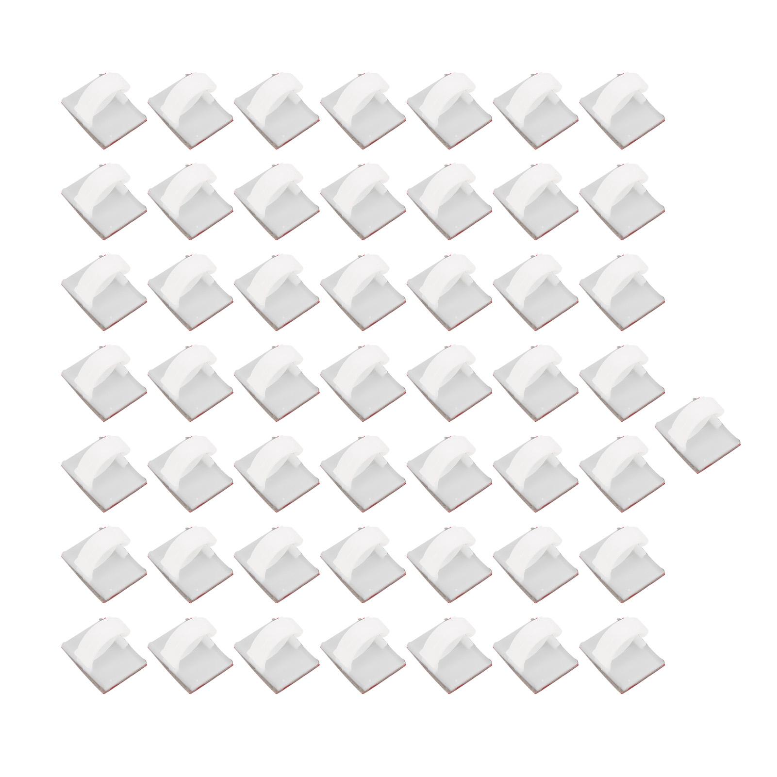 

50PCSset Adhesive Cable Clips Management White Automobile Components for Line 5mm0.2in Wide