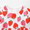 Girls princess dress summer new girls dress cute strawberry print short-sleeved children's skirt