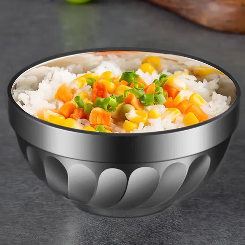 

MAXCOOK 304 Stainless Steel Double-Layer Insulated Bowl Set