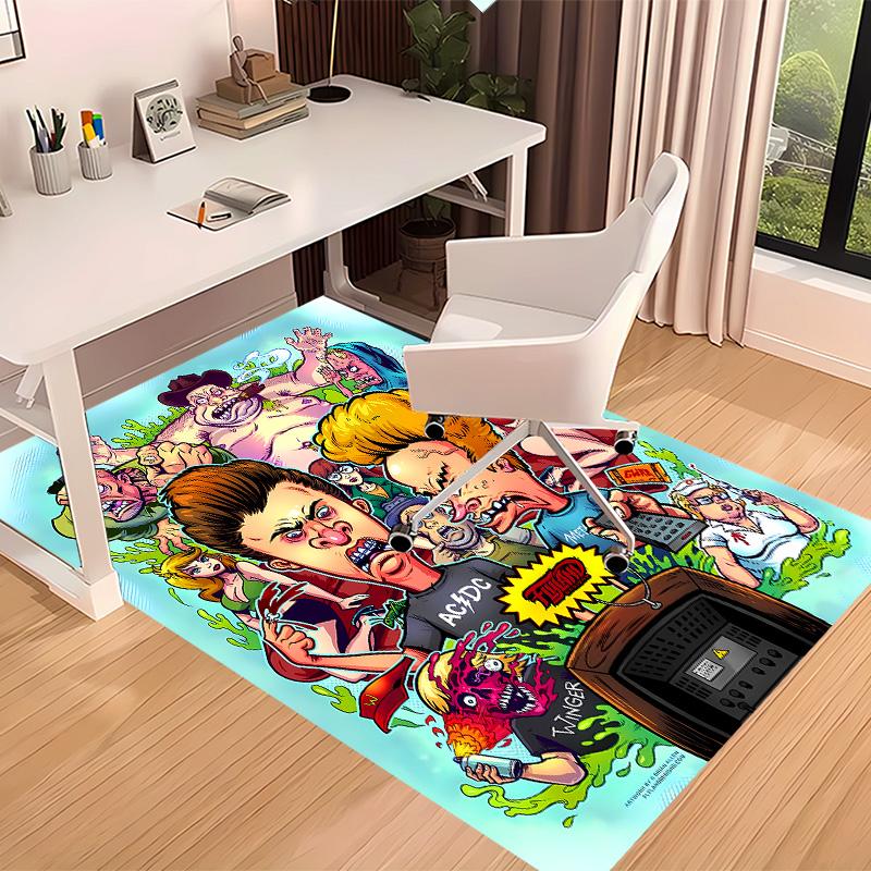 Funny B-Beavis and Butt-Head Printed Absorbent Washable Carpet, Non-Slip Bathroom Mats, Kitchen Rugs, Yoga Mat,Living Room Entrance, Camping Picnic Ru