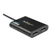 USB To Dual DisplayPort Adapter - StarTech.Com - USB 3.0 - 4K 60 Hz - 2 DP Ports - Black