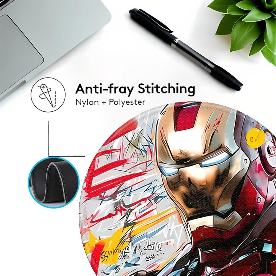 Marvel Iron Man 1 Stück Mauspads Büro-Pad Tastatur-Mauspad Schreibtischzubehör Spielkonsolen-Pad Computer-Laptop-Pad Overlock
