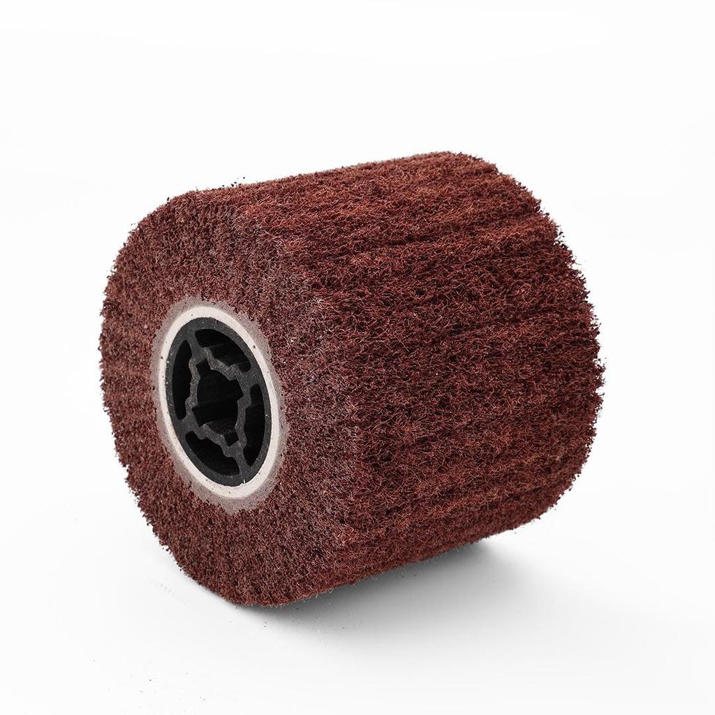 Brushed Stainless Steel & Nylon Fiber Polishing Disc with Cross Core