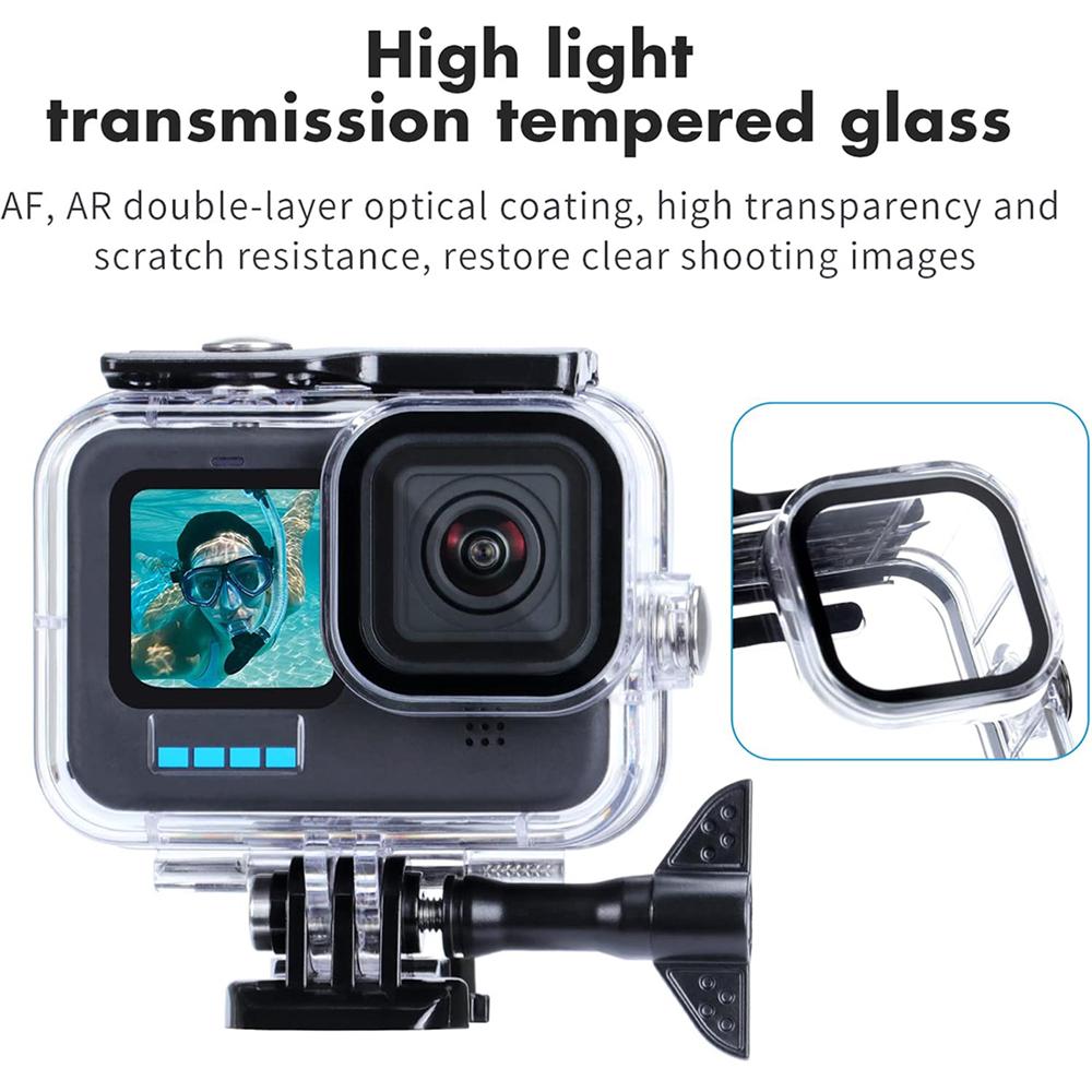 60M Waterproof Case for GoPro Hero 13 12 11 10 9 Underwater Diving Housing Dive Cover for Go Pro Hero 9 10 11 12 13 Accessories