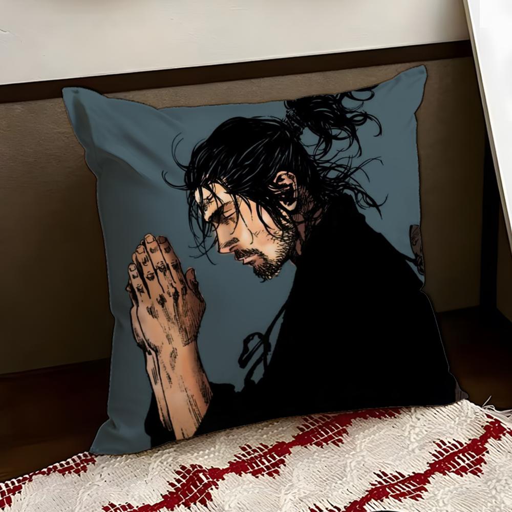MManga VVagabond Cushion Cover Reversible Soft Durable Pillow Cover Home  Car MultiScene Use for Daily Comfort