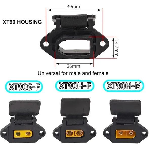 QS8-S Plug XT90 Plug Male and Female Modified Electric Motorcycle Charging Port Connector T-Shell(XT90S Female Set)