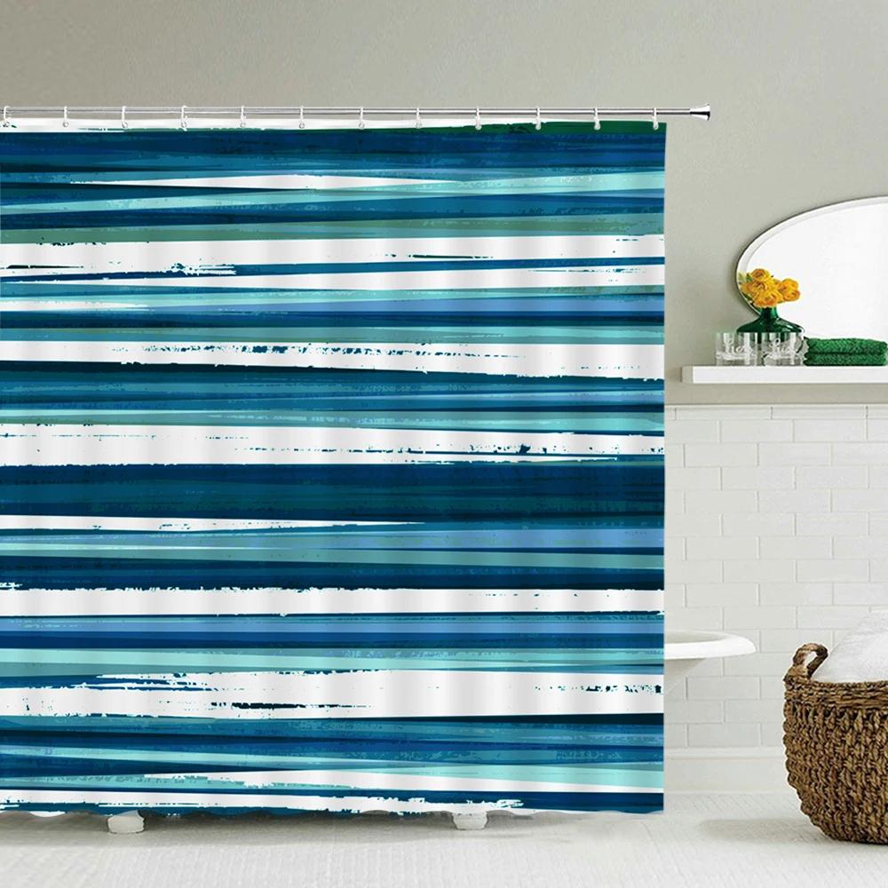 

Colorful Rainbow Stripes Pattern Shower Curtain Bathroom Waterproof Polyester Fabric Home Decor Machine Washable Bath Curtains W60H190(CM)-1 Pcs