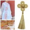 Gold Wrie Clovers Tassels Pendant Elegant Handcrafts Tassels Kits For Bridal Wear And Formal Occasion Garment Decoration