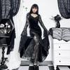 Women's Gothic Lace Long-Sleeve Halloween Mermaid Dress