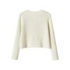 European and American Style, New Women's Clothing, Long-sleeved Round Neck Metal-colored Thread Knitted Jacket 6427004