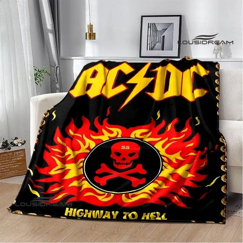 Rocková kapela AC/DC retro potištěná deka Flange hřejivá deka piknikové deky cubre cama throw deka podšívka do postele dárek k narozeninám