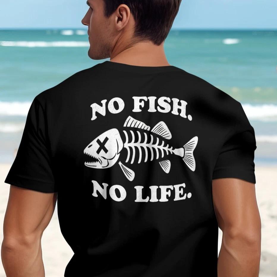 No Fish No Life Authentic Fishing Brand T-Shirt S
