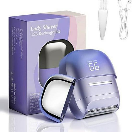 USB Rechargeable Waterproof Women's Hair Remover for Painless Shaving of Private Areas and Face