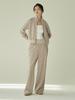 NOUVE Stretch Jersey Zip-Up - Beige