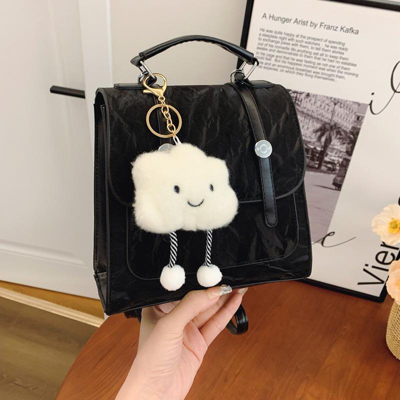 

2024 Корейский Минималистичный Женский Модный Рюкзак – Стильная, Высококачественная Сумка Without Pendant чёрный