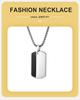 Vnox Black Carbon Fiber Military Dog Tag Pendant Necklaces for Men, Silver Color Stainless Steel Box Chain Jewelry Gifts to Him