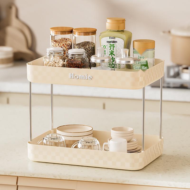 Light Luxury Cup Holder Rack - Large Capacity Kitchen & Living Room Storage with Drain Tray