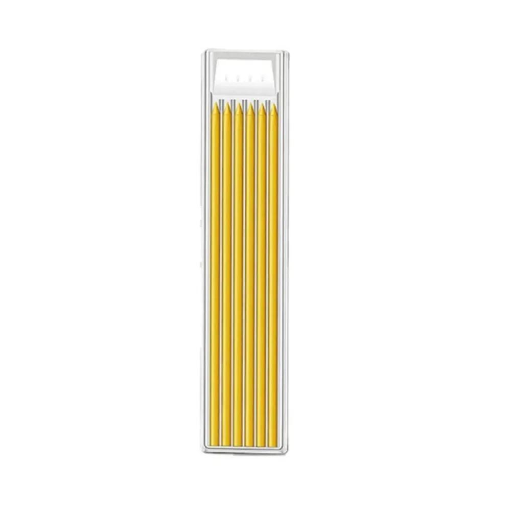 1-6Pcs Metal Solid Carpenter Mechanical Pencil Set with Sharpener Lead Core Deep Hole Construction Marking Scriber Tool Supply