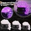 Purple Light Halloween Bubbling Cauldron Decoration Luminous Candy Jar  Living Room