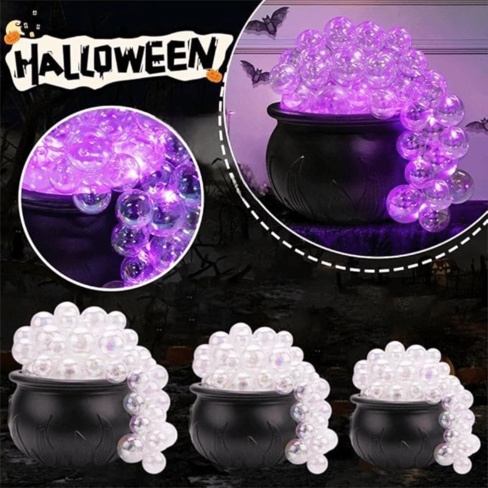 Purple Light Halloween Bubbling Cauldron Decoration Luminous Candy Jar  Living Room