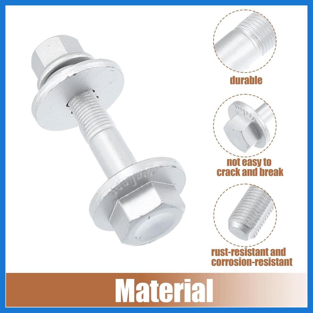 1 Set Eccentric Alignment Camber Bolt for Hyundai for KIA 2011-2016 No.546403R000 Suspension Control Arm Cam Adjustment Nut Kit Auto Accessories