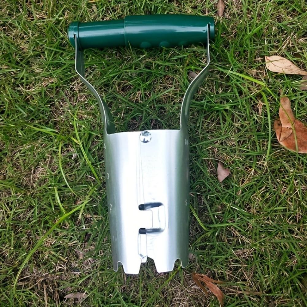 Handheld Seedling Transplanting Plastic Handle Cylinder Hole Punch Digger Efficient Horticultural Tool Vegetable Planter
