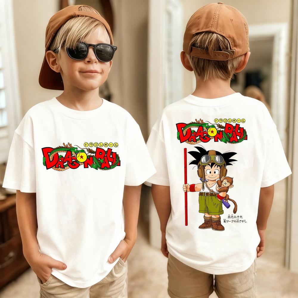 Dragon Ball Japanese Anime Printed Men's T-Shirt Goku Boy Children's Harajuku Short Sleeve Kids Summer Girls T-shirt Clothing