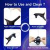 2 In 1 Powerful Vibrating Delayed Ejaculation Men's Penis Ring, APP Control Penis Ring Vibrator Cock Ring, Erotic Adult Toys, Men's Sex Toys