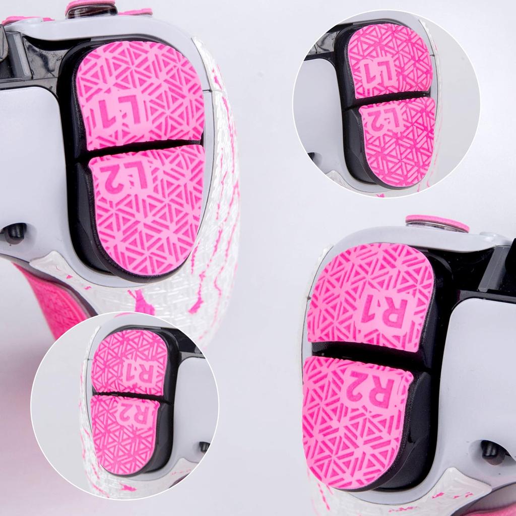 Hasaku PS5 DualSense Edge Controller Grip Elite Colorful Innovative No Grip Sticker Skin Kit for PlayStation 5 DualSense 1 White Tape, Version,