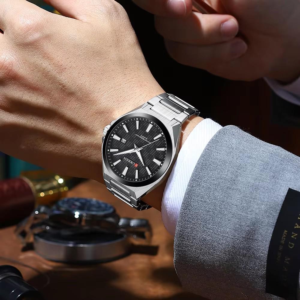 CURREN Fashion Quartz Clock Waterproof Luminous Date Stainless Steel Watches For Men Luxury Business Wristwatch