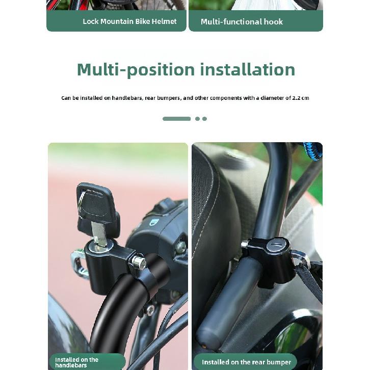 Motorcycle Helmet Lock Universal Anti-Theft Metal Handlebar Lock for Motorcycle Bicycle Electric ScooterSpeed Sensors 6