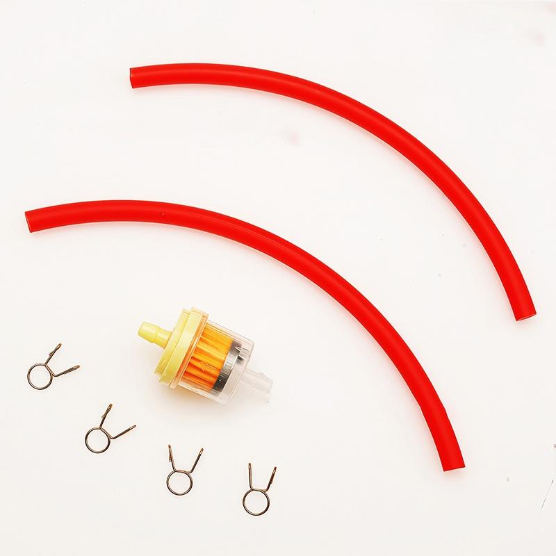 Motorcycle Universal Gas Fuel Filters And Fuel Pipe For 49cc 50cc 110cc 125cc Motocross Dirt Pit Bike Moped Scooter ATV Go Kart
