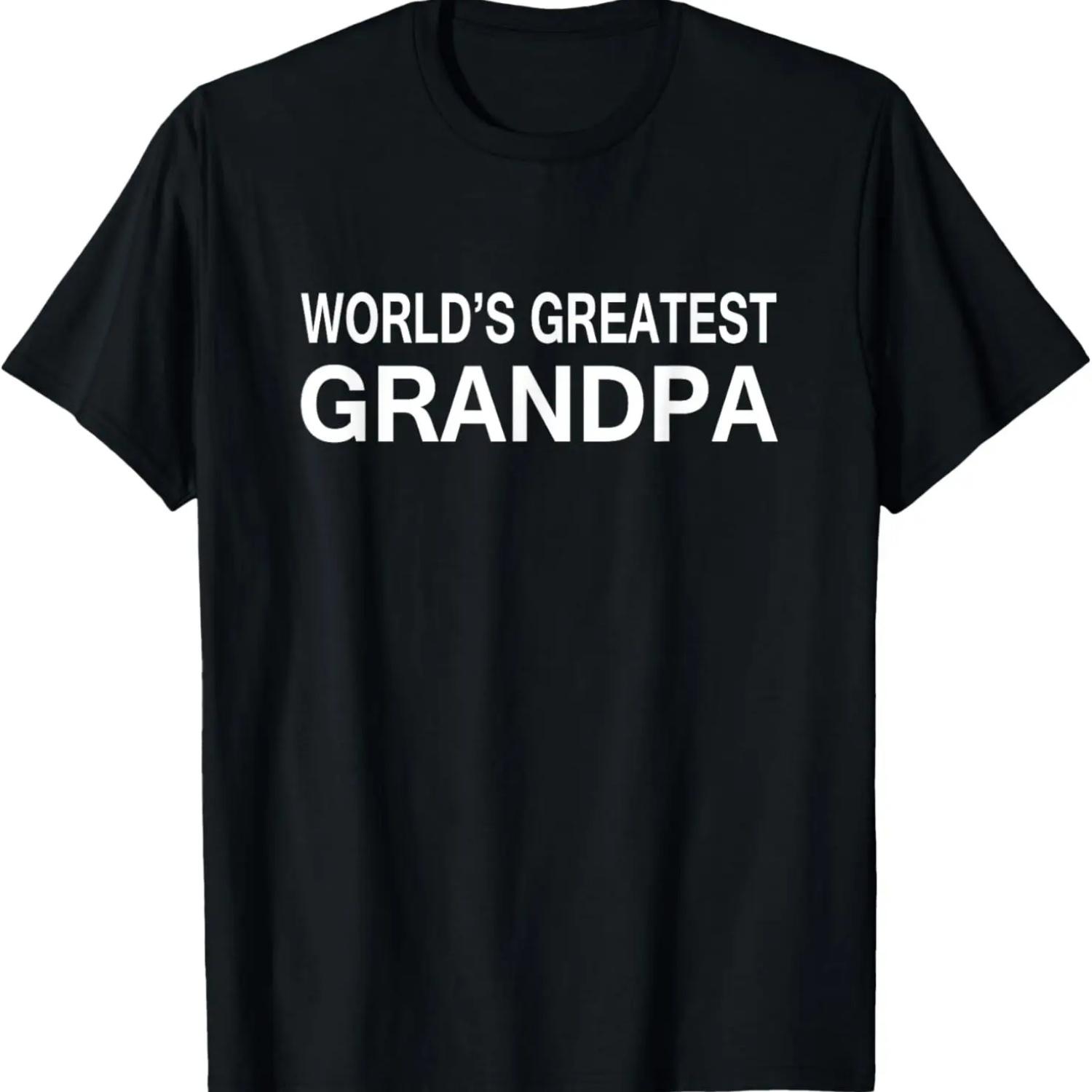 World s Greatest Grandpa Relative Gifts Idea Men s T-shirt T-Shirt,100% cotton S чёрный