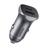 Chargeur voiture - ugreen - 1 usb-c + 1 usb-a - 30w - gris