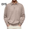 Men Spring Autumn Shirt Buttoned Turn-down Collar Loose Pure Color Full Sleeves Pullover Casual Formal Streetwear Top for Daily Life Parties Travel