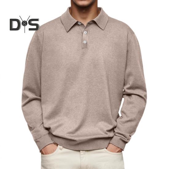 Men Spring Autumn Shirt Buttoned Turn-down Collar Loose Pure Color Full Sleeves Pullover Casual Formal Streetwear Top for Daily Life Parties Travel